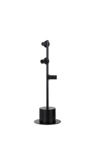 Eldia Satin Black 3 Light E14 Table Lamp Without Shade, Suitable For A Vast Selection Of Glass Shades