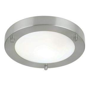 Endon EL-440-18BS IP44 18cm G9 Flush Fitting Brushed Steel 2 Light In Nickel