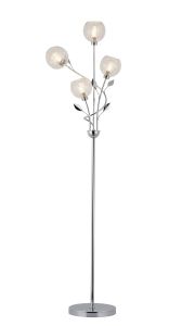 Elm Floor Lamp, 4 Light G9, Polished Chrome/Clear Glass