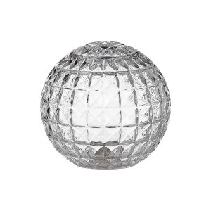 Bagno 12cm Cross Pattern Round Glass Shade (E), Clear