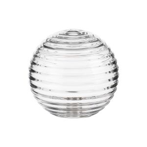 Bagno 12cm Ribbed Round Glass Shade (B), Clear