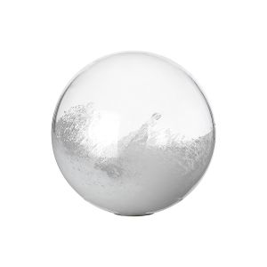 Bagno 12cm Two-Tone Snow Specks Round Glass Shade (J), White/Clear