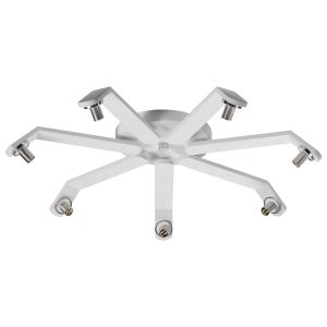 Bagno 64cm Flush Ceiling (FRAME ONLY), 7 Light G9, IP44, White/Polished Chrome