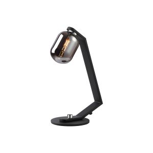 Bagno Table Lamp, 1 Light G9, Black/Polished Chrome/Smoke Smooth Tubular Glass