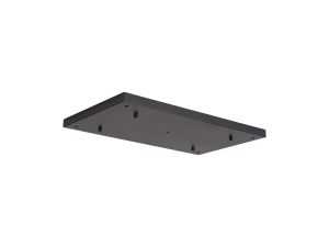 Hayes 5 Hole 550mm x 320mm Linear Rectangle Ceiling Plate Satin Black