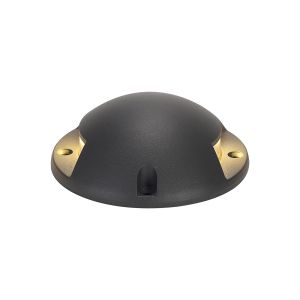 Lido Above Ground Light/Wall Light, 1 x 3W LED, 3000K, 150lm, IP67, IK10, Dark Grey, 3yrs Warranty