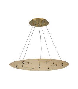 Lowan 69cm, 3m Antique Brass/Painted Brass, Suspension Plate c/w Power Cable To Lower Flush Fittings, Max Load 40kg (ONLY TESTED FOR OUR PRODUCTS)