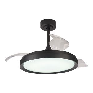 Mistral 50W LED Dimmable Ceiling Light With Built-In 28W DC Fan, 2700-5000K Remote Control, 3200lm, Black, 5yrs Warranty