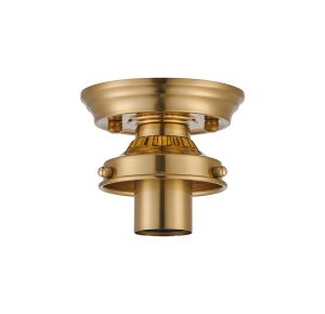 Mia 12cm Flush Ceiling Light (FRAME ONLY), 1 x E27, Brass