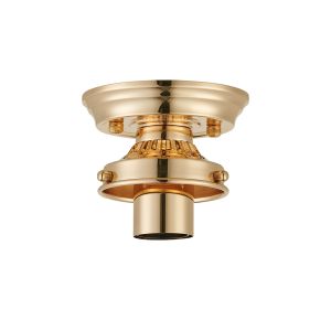 Mia 12cm Flush Ceiling Light (FRAME ONLY), 1 x E27, French Gold