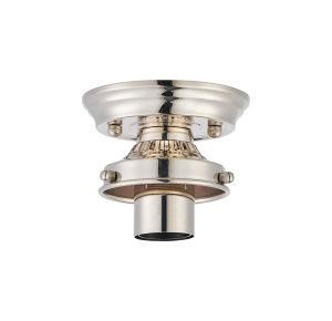 Mia 12cm Flush Ceiling Light (FRAME ONLY), 1 x E27, Polished Nickel