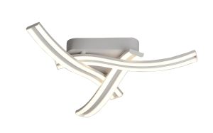 Bahia 54cm 3 Light Ceiling, 3 x 13W LED, 4000K, 2342lm, White, 3yrs Warranty