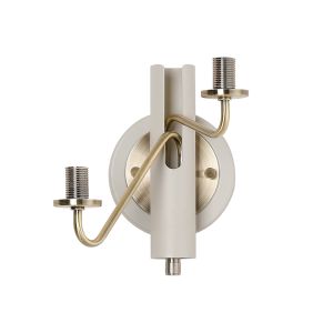 Novo Wall Light Switched (FRAME ONLY), 2 x G9, Painted Beige/Antique Brass