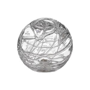 Novo 12cm Dune Effect Round Glass Shade (F), Clear