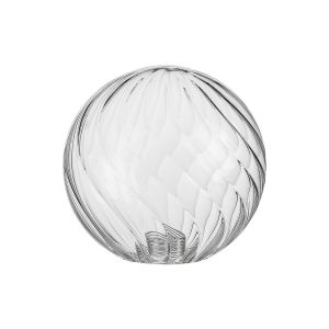 Novo 12cm Swirl Round Glass Shade (H), Clear