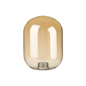 Novo 9x12.5cm Smooth Tubular Glass Shade (D), Amber Plated