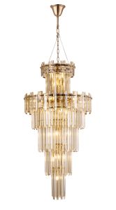 Anson 61cm Tall Pendant 17 Light E14, French Gold/Champagne Glass Item Weight: 21.8kg