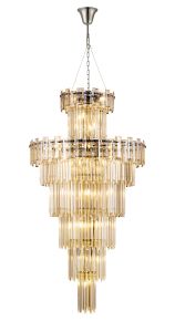 Anson 81cm Tall Pendant 27 Light E14, Polished Nickel/Champagne Glass Item Weight: 35kg