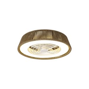 Polinesia Nautica Mini 57.5cm 55W LED Dimmable Ceiling Light With Built-In 25W DC Reversible Fan, Beige Oscu, 3800lm, 5yrs Warranty