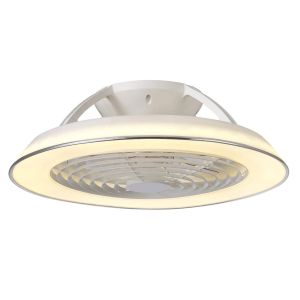 Samoa 60cm 70W LED Dimmable Ceiling Light With Built-In 35W DC Reversible Fan, White Finish c/w Remote Control, 5900lm