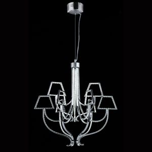 Endon SILHOUETTE-LCH LED Pendant In Chrome With 6 + 4 Arms 1 Light In Chrome