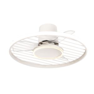 Soho 66cm 45W LED Dimmable Ceiling Light With Built-In 30W DC Fan, 2700-5000K Remote & APP Control, 3150lm, White, 5yrs Warranty