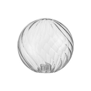 Gana 12cm Swirl Round Glass Shade (H), Clear