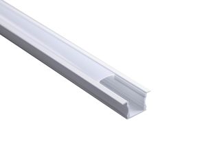 Tiras LED Strips 2m  Recessed Aluminium Profile With Diffuser, 17 x 15.3mm, Suitable For Tiras LED Strips, White, 3yrs Warranty