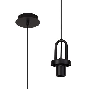 Urasawa 12cm Mini 1 Light Pendant, (FRAME ONLY), 1 x E27, Matt Black