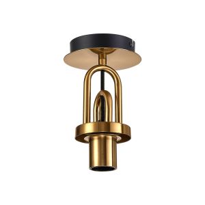 Urasawa 12cm Flush Ceiling Light, (FRAME ONLY), 1 x E27, Brass Gold