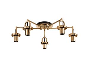 Urasawa 64.5cm Semi Flush Ceiling Light, (FRAME ONLY), 5 x E27, French Gold