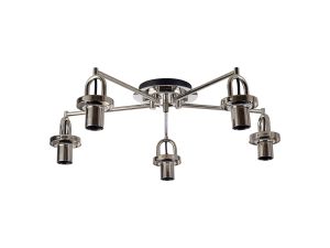 Urasawa 64.5cm Semi Flush Ceiling Light, (FRAME ONLY), 5 x E27, Polished Nickel