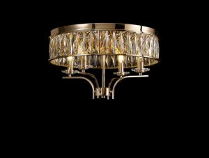 Vivienne 50cm Ceiling 4 Light E14 French Gold/Crystal