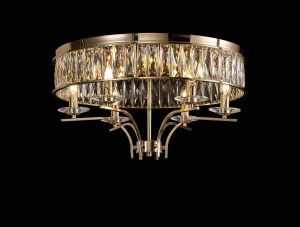 Vivienne 60cm Ceiling 6 Light E14 French Gold/Crystal
