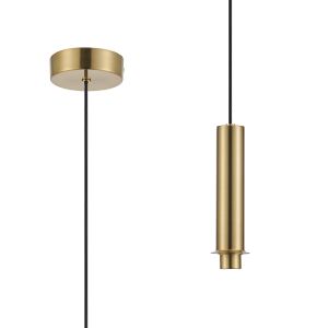 Wick 10cm 1.7m 1 Light Pendant, 1 x G9, Brass Gold