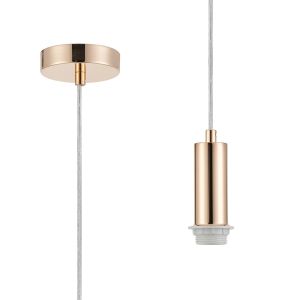 Wick 10cm Body 1.5m 1 Light Pendant, 1 x E27, French Gold