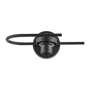 Zenth Satin Black 1 Light E27 Switched Wall Light Round (FRAME ONLY)