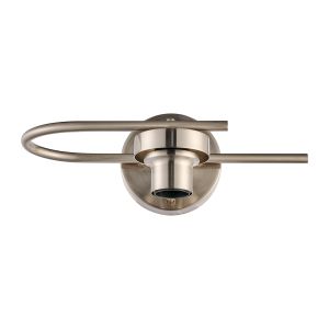 Zenth Satin Nickel 1 Light E27 Switched Wall Light Round (FRAME ONLY)