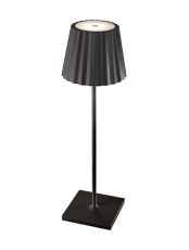K2 Battery Operated Table Lamp , 2.2W LED, 3000K, 188lm, IP54, USB Charging Cable Included, Black, 3yrs Warranty