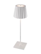 K2 Battery Operated Table Lamp , 2.2W LED, 3000K, 188lm, IP54, USB Charging Cable Included, White, 3yrs Warranty