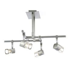 Ticino 48cm Semi Flush 4 Light G9 Satin Chrome