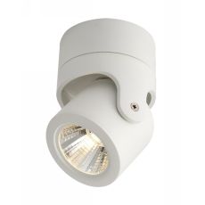 Eda 10, 10W, 250mA, White Surface Mounted Adj. Spotlight, 90° Tilt, 358° Rot., Warm White 2700K, 800lm, IP20, 24°, Driver INC., 5yrs Warranty