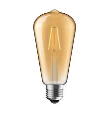 Classic Vintage LED Rustica Tradition Tip ST64 E27 2W 2200K Warm White, 250lm, Amber Glass, 3yrs Warranty