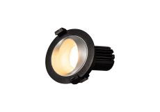 Bonia 10 Powered by Tridonic 10W 758lm 4000K 12°, Black/Silver IP20 Fixed Recessed Spotlight , NO DRIVER REQUIRED, 5yrs Warranty