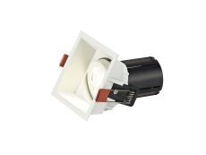 Box 10 Powered by Tridonic 10W 716lm 3000K 12°, White IP20 Square Adjustable Recessed Spotlight , NO DRIVER REQUIRED, 5yrs Warranty