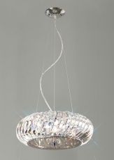 Banda 41cm Pendant 6 Light G9 Polished Chrome/Crystal (Item is Not Suitable For Mail Order Sales, COLLECTION ONLY)