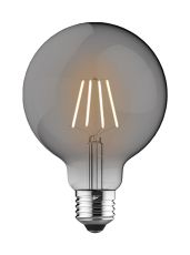 Classic Deco LED Globe 95mm E27 Dimmable 6.5W 4000K, 806lm, Smoke Glass, 3yrs Warranty