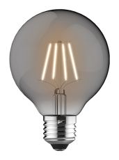 Classic Deco LED Globe 80mm E27 Dimmable 6.5W 4000K Extra Warm White, 806lm, Smoke Glass, 3yrs Warranty