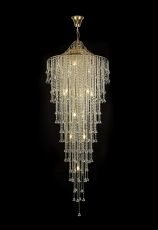 Inina 88cm Tall Pendant 15 Light E14 French Gold/Crystal Item Weight: 29.7kg