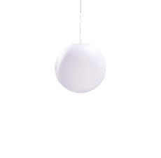 Huevo 35cm Ball Pendant 1 Light E27 Small Outdoor IP44, Opal White